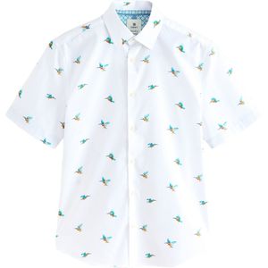 Next Overhemd  blauw / oranje / wit