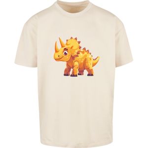F4NT4STIC Shirt 'Süßer Triceratops Dinosaurier'  bruin / geel / oranje / offwhite