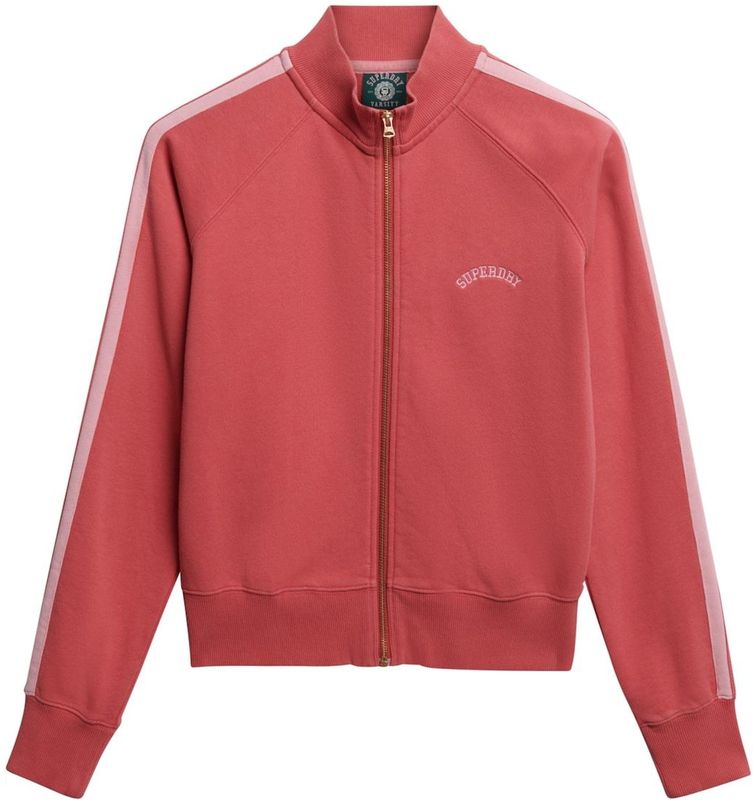 Superdry Trainingsjack  rosa / wit