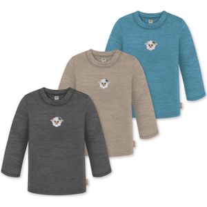 normani Shirt 'Taupo'  donkerbeige / cyaan blauw / donkergroen