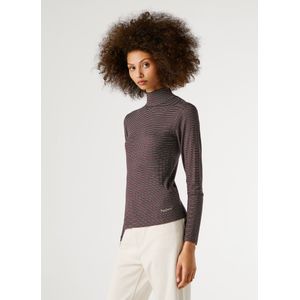 Pepe Jeans Shirt 'Binty'  bessen / zwart / wit