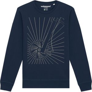 Watapparel Sweatshirt ' Fahrradspeichen '  beige / navy