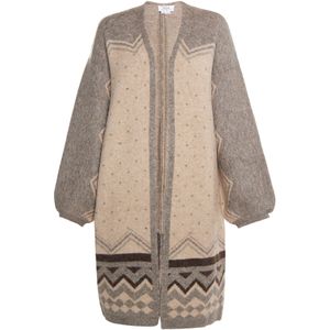 usha FESTIVAL Gebreid vest  beige / beige gemêleerd / zwart