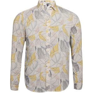 Campus Sutra Overhemd 'Kyle'  geel / grijs / wit
