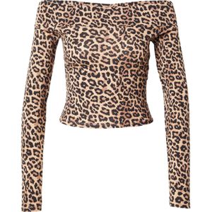 studioselect Shirt 'Giulia'  beige / camel / zwart