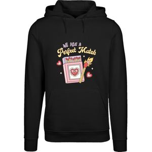 F4NT4STIC Sweatshirt 'We Are A Perfect Match Love'  pasteelgeel / rood / zwart / wit