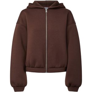 PIECES Sweatvest 'PCBucuba'  donkerbruin