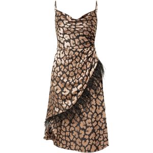 Karen Millen Cocktailjurk  sand / donkerbruin