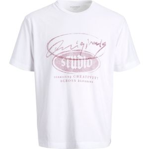 JACK & JONES Shirt 'JORMeadows'  mauve / wit