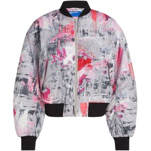 KARL LAGERFELD JEANS Tussenjas  lichtgrijs / pink / rood