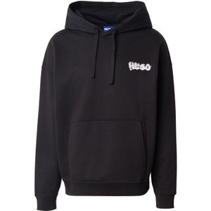 HUGO Sweatshirt 'Nyrohood'  grijs / zwart / wit