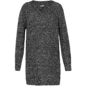 DreiMaster Vintage Gebreide jurk  donkergrijs / wit