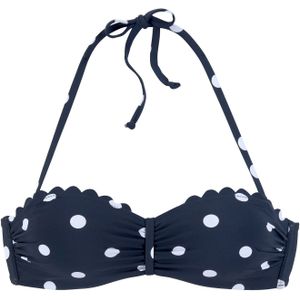 LASCANA Bikinitop  navy / wit