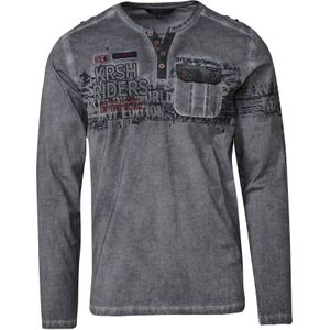 KOROSHI Shirt  grijs / donkerrood