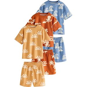 Next Nachtkledij  lichtblauw / oranje / rood / offwhite