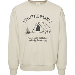 !Solid Sweatshirt 'Hamad'  lichtbeige / zwart