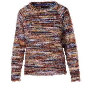 KOROSHI Trui  ultramarine blauw / bruin / geel / rood
