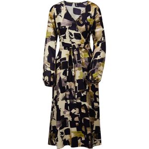 MADELEINE Jurk  beige / lichtgroen / zwart