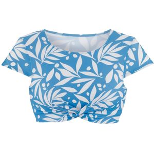 Look - Gedessineerd - Bikinitopje - Blauw/Wit - Recycling-Polyamide