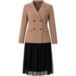 MODAMIHRAM Kostuum  beige / zwart