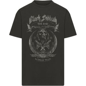 F4NT4STIC Shirt 'Black Sabbath The End World Tour'  grijs / zwart