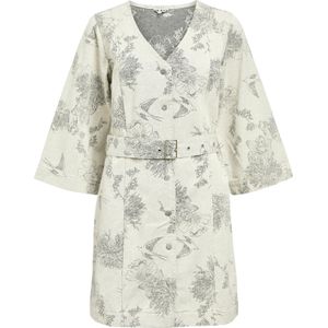 OBJECT Blousejurk 'OBJDarmi'  donkergrijs / offwhite