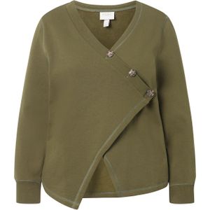 Ulla Popken Sweatvest  olijfgroen