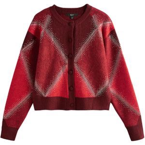 Next Gebreid vest  rood / bourgogne