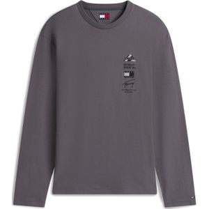 Tommy Jeans Shirt  donkergrijs / zwart / offwhite