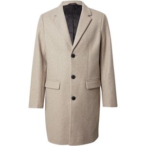 LINDBERGH - Winterjas - Stone Melange - Met Reverskraag en Knoopsluiting