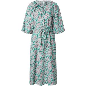 EDITED Jurk 'Fadia'  groen / jade groen / lichtlila / rosa