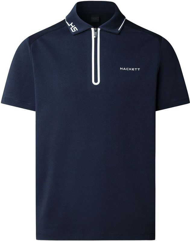 Hackett London - HM5600043 - Tech Polo - Wit - Katoen - Korte Mouwen