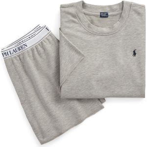 Polo Ralph Lauren Pyjama ' Short Sleeve Shirt & Short Set '  grijs gemêleerd