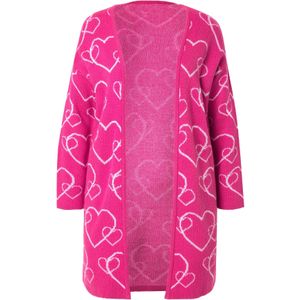 MIAMODA Gebreid vest  pink / wit