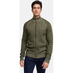 INDICODE JEANS Gebreid vest 'INMassum'  groen gemêleerd