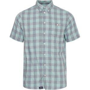 FQ1924 Overhemd 'Yaron'  grijs / mintgroen