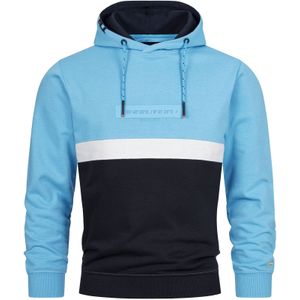 INDICODE JEANS Sweatshirt ' Magnus '  blauw / zwart / wit
