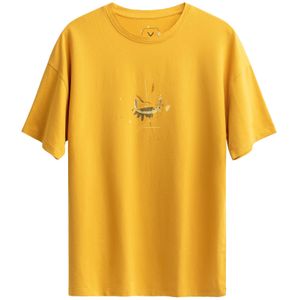 Kaft Shirt 'Ijon'  goudgeel / lichtgeel / donkergroen