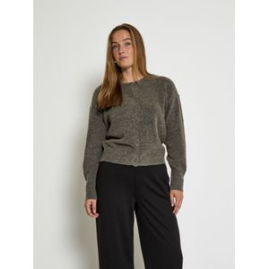 DESIRES Gebreid vest 'Katja'  donkerbruin