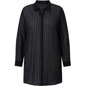Ulla Popken Blouse  antraciet / zwart