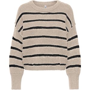 ONLY Trui 'ONLMALLY'  greige / zwart