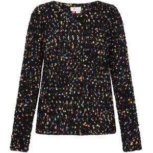 IZIA Trui  geel / kaki / oudroze / zwart