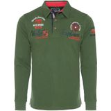 CARISMA - Poloshirt - Groen/Rood - Katoen - Lange Mouw