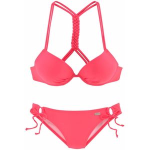 Unikleur - Beugelbikini - Kreeft - Vlecht-look - Gewatteerd