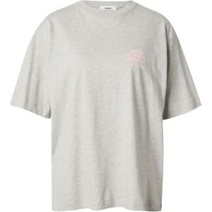MADS NORGAARD COPENHAGEN Shirt 'Dassel'  lichtgrijs / lichtroze