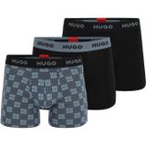 HUGO Boxershorts  pastelblauw / antraciet / rookgrijs / zwart
