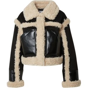 STAND STUDIO Tussenjas  beige / zwart