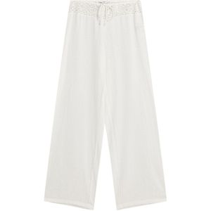 Bershka - Harembroek - Ecru - Wide Leg - Mid Waist