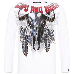 CIPO & BAXX Shirt  blauw / rood / zwart / wit