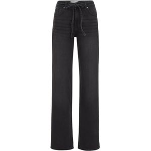 WE Fashion - Blue Ridge - Jeans - Zwart - Wijde Pijpen